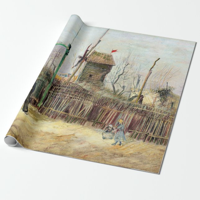 Vincent van Gogh - Street Scene in Montmartre Wrapping Paper (Unrolled)