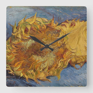 Vincent van Gogh   Sunflowers, 1887 Square Wall Clock