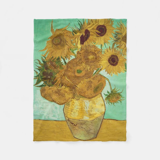 Vincent van Gogh | Sunflowers, 1888 Fleece Blanket (Front)