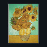 Vincent van Gogh | Sunflowers, 1888 Postcard<br><div class="desc">Sunflowers,  1888 | by Vincent van Gogh | Art Location: Neue Pinakothek,  Munich,  Germany | Dutch Artist | Image Collection Number: BAL20294</div>