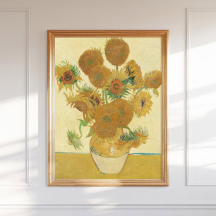 Vincent Van Gogh Sunflowers 1888 Vintage Floral Poster