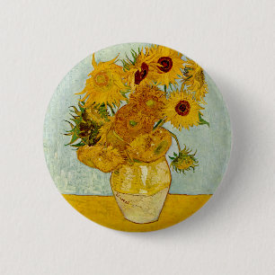 Vincent Van Gogh Sunflowers 6 Cm Round Badge