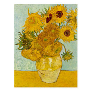 Vincent Van Gogh Sunflowers Art Postcard