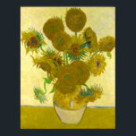 Vincent Van Gogh Sunflowers Poster<br><div class="desc">Sunflowers are the subject of still life paintings by Vincent van Gogh in 1887 and 1888. The earlier painting created in Paris in 1887 depicts the flowers lying on the ground,  while the second and better known,  was painted a year later showing bouquets of sunflowers in a vase.</div>