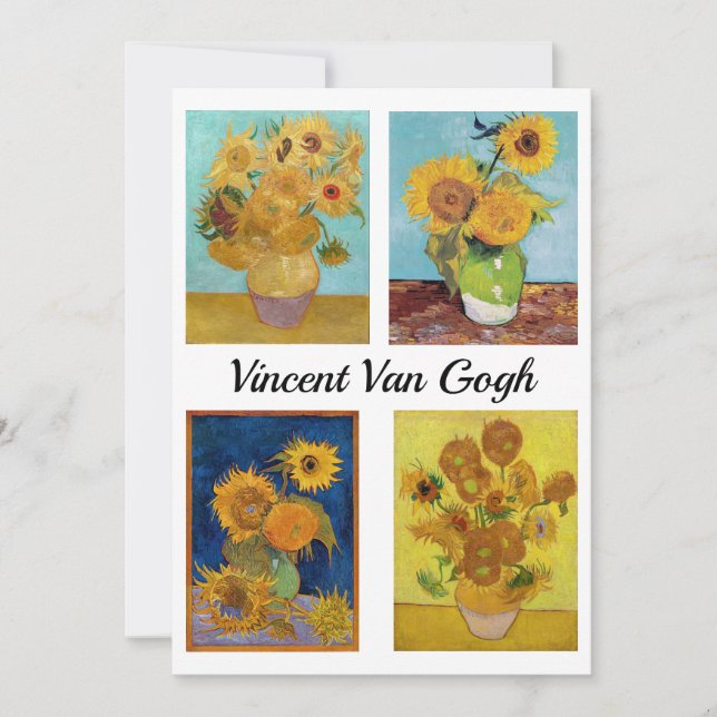 Vincent Van Gogh Sunflowers Serie Invitation (Front)