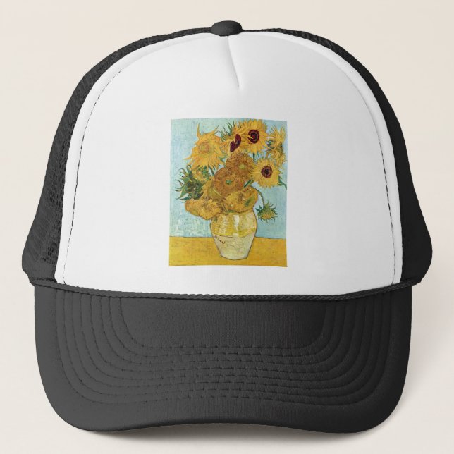 Vincent Van Gogh Sunflowers Trucker Hat (Front)
