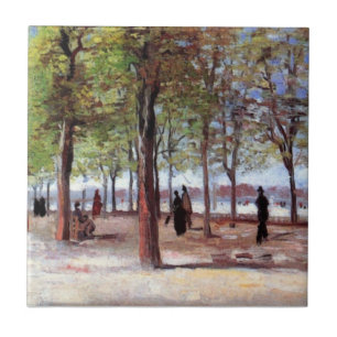 Vincent Van Gogh - Terrace in Luxembourg Garden Ceramic Tile