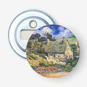Vincent Van Gogh - Thatched Cottages at Cordeville Bottle Opener