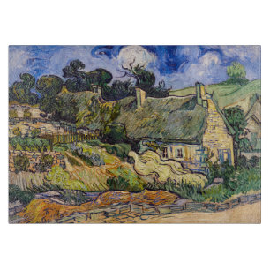 Vincent Van Gogh - Thatched Cottages at Cordeville Cutting Board