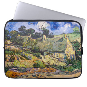 Vincent Van Gogh - Thatched Cottages at Cordeville Laptop Sleeve