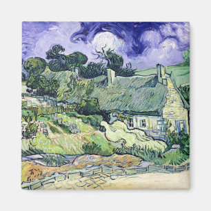 Vincent van Gogh   Thatched cottages at Cordeville Magnet