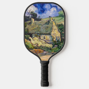 Vincent Van Gogh - Thatched Cottages at Cordeville Pickleball Paddle