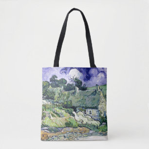 Vincent van Gogh   Thatched cottages at Cordeville Tote Bag