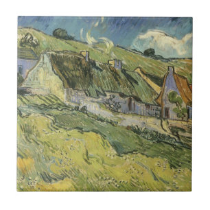 Vincent van Gogh - Thatched Cottages Ceramic Tile