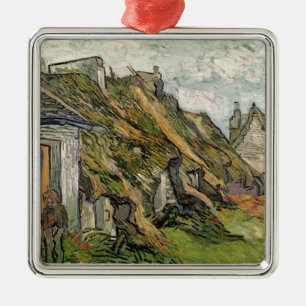 Vincent van Gogh Thatched Cottages in Chaponval Metal Ornament