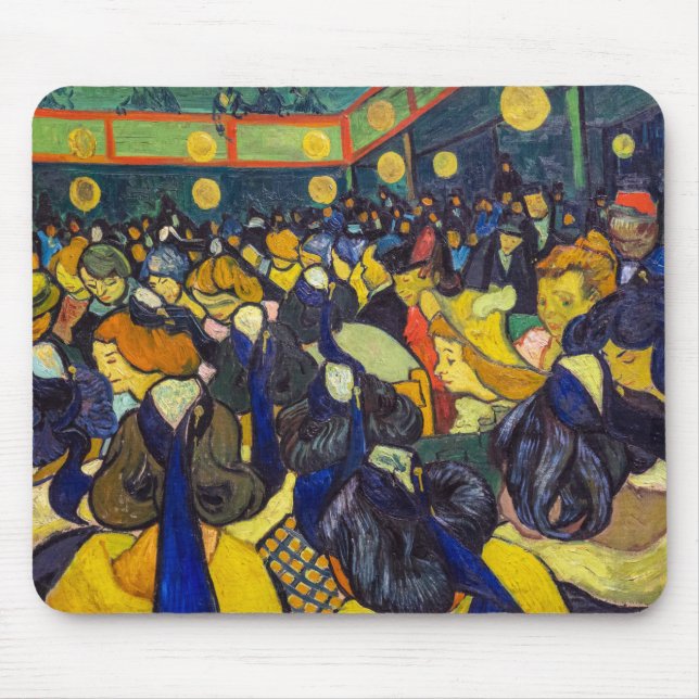 Vincent van Gogh - The ballroom at Arles Mouse Pad (Front)