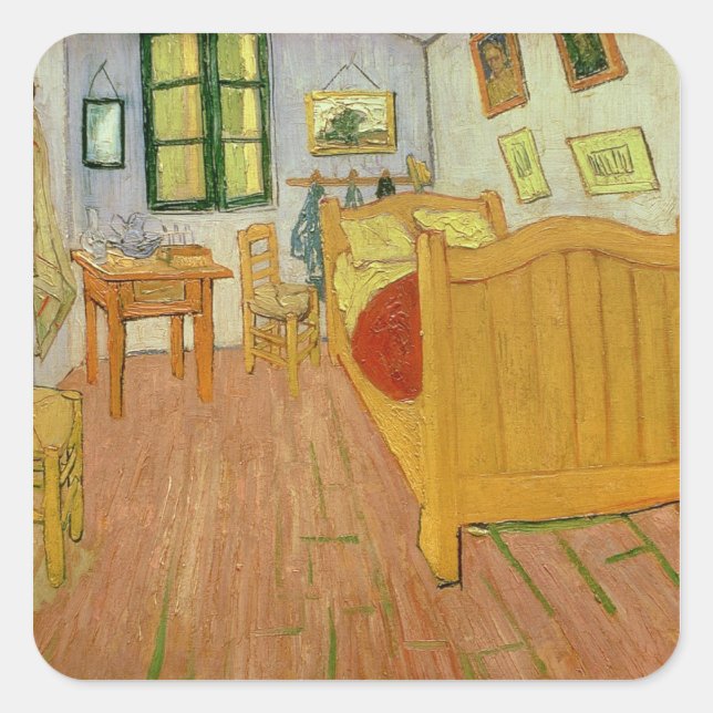 Vincent van Gogh | The Bedroom, 1888 Square Sticker (Front)