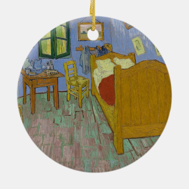 Vincent Van Gogh The Bedroom Ceramic Ornament (Back)