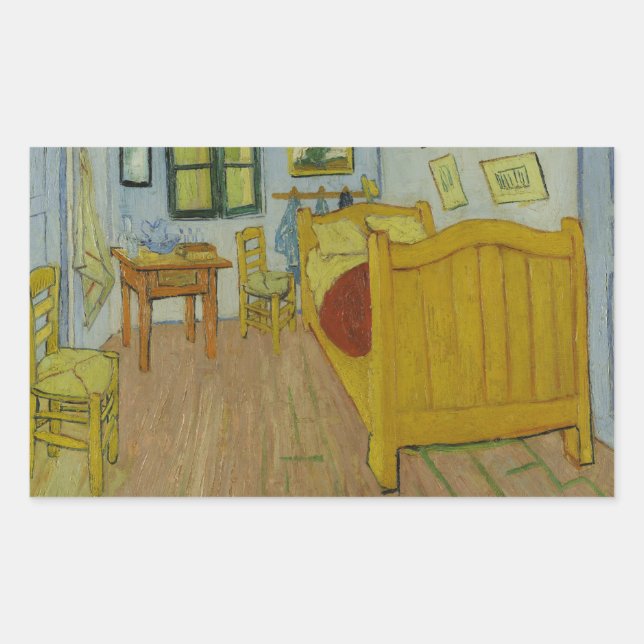 Vincent van Gogh - The Bedroom Rectangular Sticker (Front)