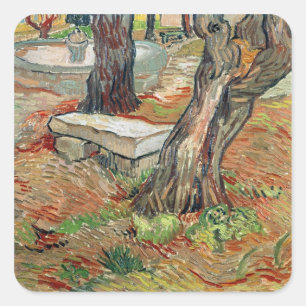 Vincent van Gogh The Bench at Saint-Remy Square Sticker