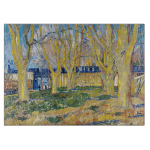 Vincent van Gogh - The Blue Train Cutting Board