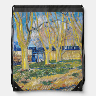 Vincent van Gogh - The Blue Train Drawstring Bag