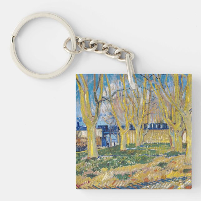 Vincent van Gogh - The Blue Train Key Ring (Front)