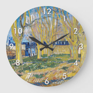 Vincent van Gogh - The Blue Train Large Clock