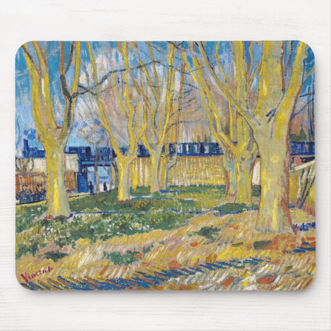 Vincent van Gogh - The Blue Train Mouse Pad (Front)