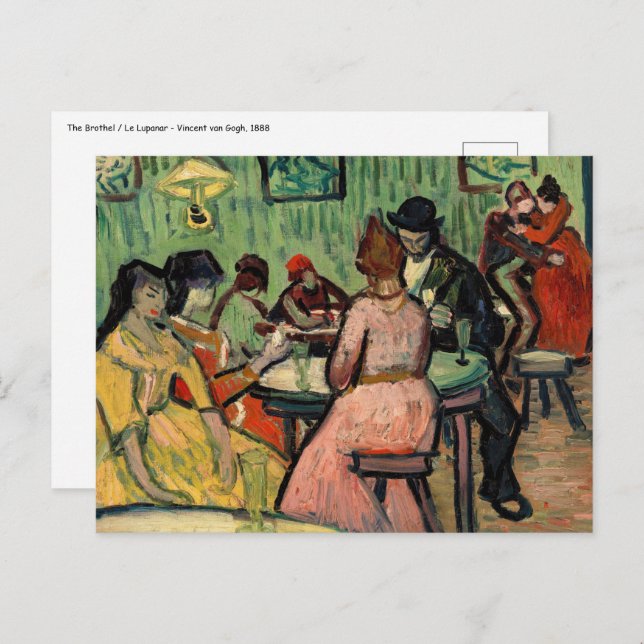 Vincent van Gogh - The Brothel Postcard (Front/Back)