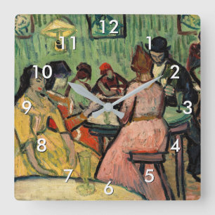 Vincent van Gogh - The Brothel Square Wall Clock