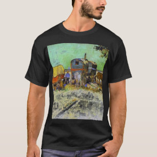 vincent van gogh- the caravans - gypsy camp near a T-Shirt