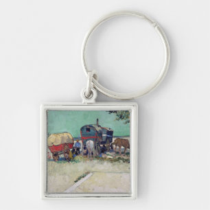 Vincent van Gogh The Caravans, Gypsy Encampment Key Ring