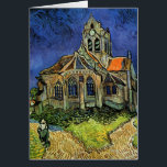 Vincent van Gogh - The Church at Auvers<br><div class="desc">The Church at Auvers (1890) by Vincent van Gogh is a vintage Post Impressionism fine art architectural religious painting. A woman walking along a path towards the village chapel with beautiful stained glass windows. A daily life architecture scene. About the artist: Vincent Willem van Gogh (1853-1890) was a Post Impressionist...</div>