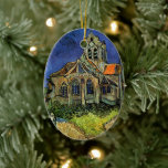 Vincent van Gogh - The Church at Auvers Ceramic Ornament<br><div class="desc">The Church at Auvers (1890) by Vincent van Gogh is a vintage Post Impressionism fine art architectural religious painting. A woman walking along a path towards the village chapel with beautiful stained glass windows. A daily life architecture scene. About the artist: Vincent Willem van Gogh (1853-1890) was a Post Impressionist...</div>