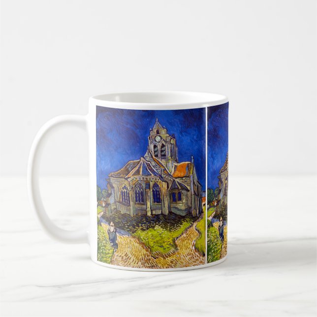 Vincent van Gogh - The Church at Auvers Coffee Mug (Left)