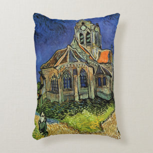 Vincent van Gogh - The Church at Auvers Decorative Cushion