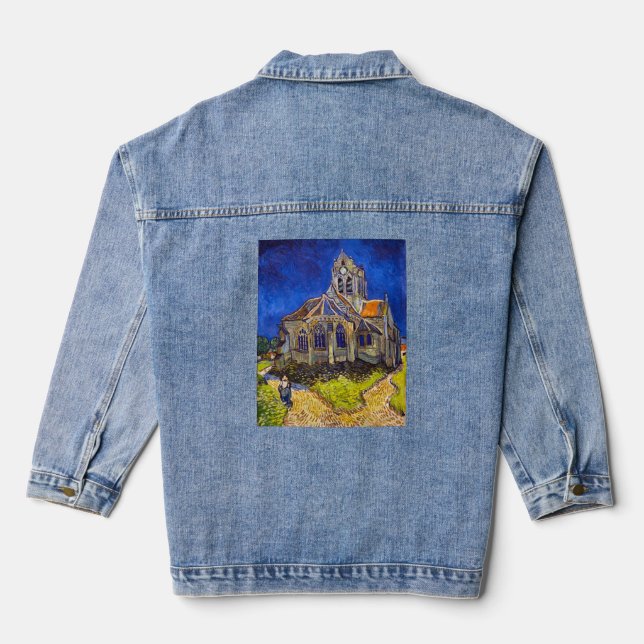 Vincent van Gogh - The Church at Auvers Denim Jacket (Back)