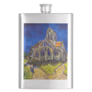 Vincent van Gogh - The Church at Auvers Hip Flask