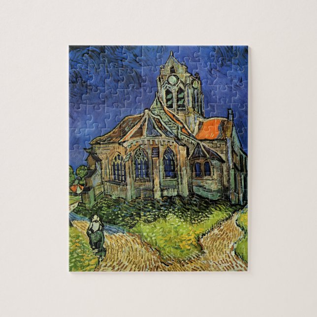 Vincent van Gogh - The Church at Auvers Jigsaw Puzzle (Vertical)