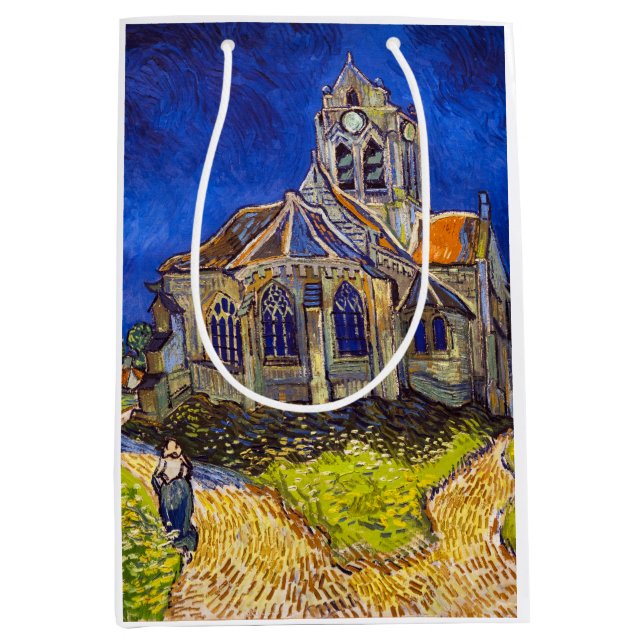 Vincent van Gogh - The Church at Auvers Medium Gift Bag (Front)