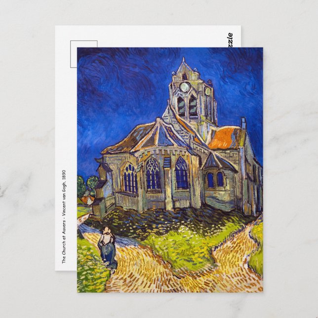 Vincent van Gogh - The Church at Auvers Postcard (Front/Back)
