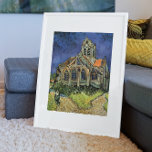 Vincent van Gogh - The Church at Auvers Poster<br><div class="desc">The Church at Auvers (1890) by Vincent van Gogh is a vintage Post Impressionism fine art architectural religious painting. A woman walking along a path towards the village chapel with beautiful stained glass windows. A daily life architecture scene. About the artist: Vincent Willem van Gogh (1853-1890) was a Post Impressionist...</div>