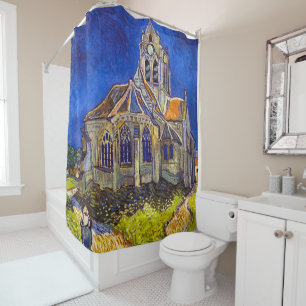 Vincent van Gogh - The Church at Auvers Shower Curtain