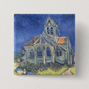 Vincent van Gogh The Church at Auvers-sur-Oise 15 Cm Square Badge
