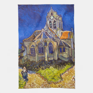 Vincent van Gogh - The Church at Auvers Tea Towel