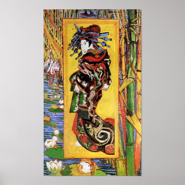Vincent Van Gogh - The Courtesan - Japanese Geisha Poster (Front)