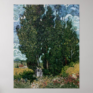 Vincent van Gogh   The cypresses, c.1889-90 Poster