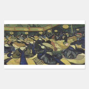 Vincent van Gogh - The Dance Hall in Arles Rectangular Sticker
