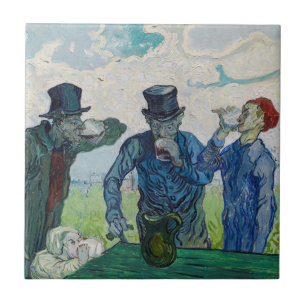Vincent van Gogh - The Drinkers, after Daumier Ceramic Tile